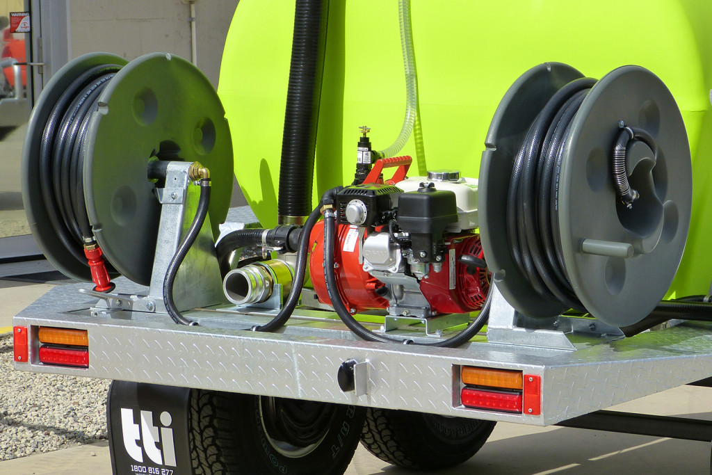 Two Fire hose reel installed on a truck